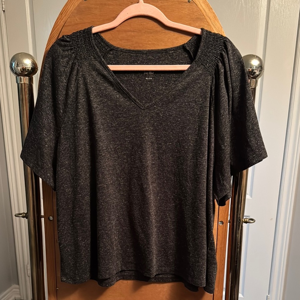 Ricki's Gray Boxy Relaxed Short Sleeve Tee
